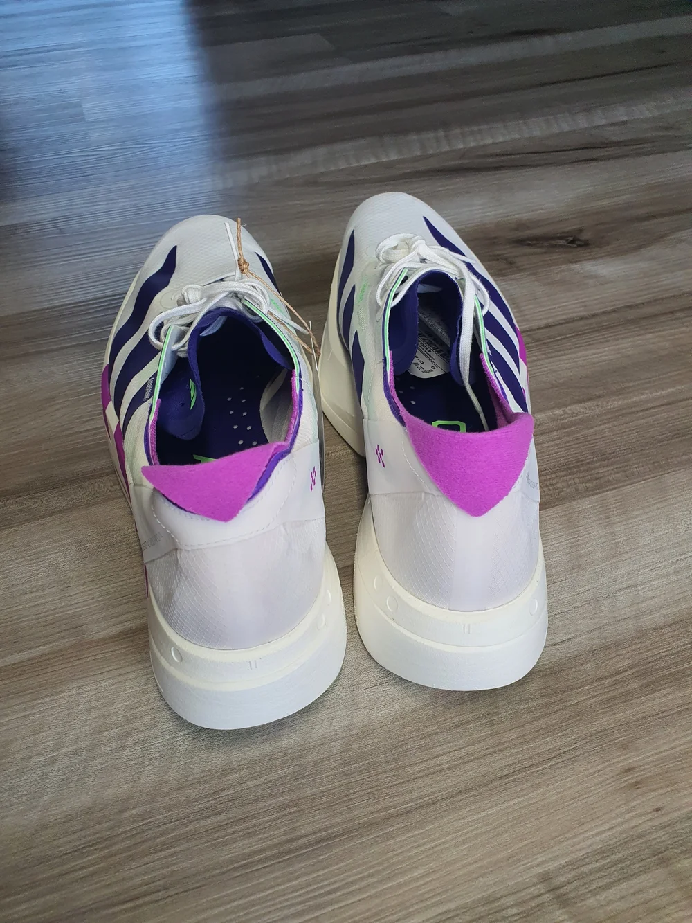adidas Adizero Adios Pro 4 Core White Purple Lime JR1656 Men's Size 10 New - Picture 9 of 12